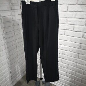 Dazy Ladies Size Medium Black Straight Leg Front Pleats Dress Pants